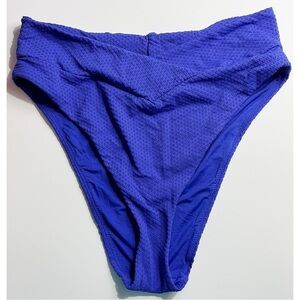 Aerie • NWT Purple/Blue Jacquard Textured Women's Bikini Bottom